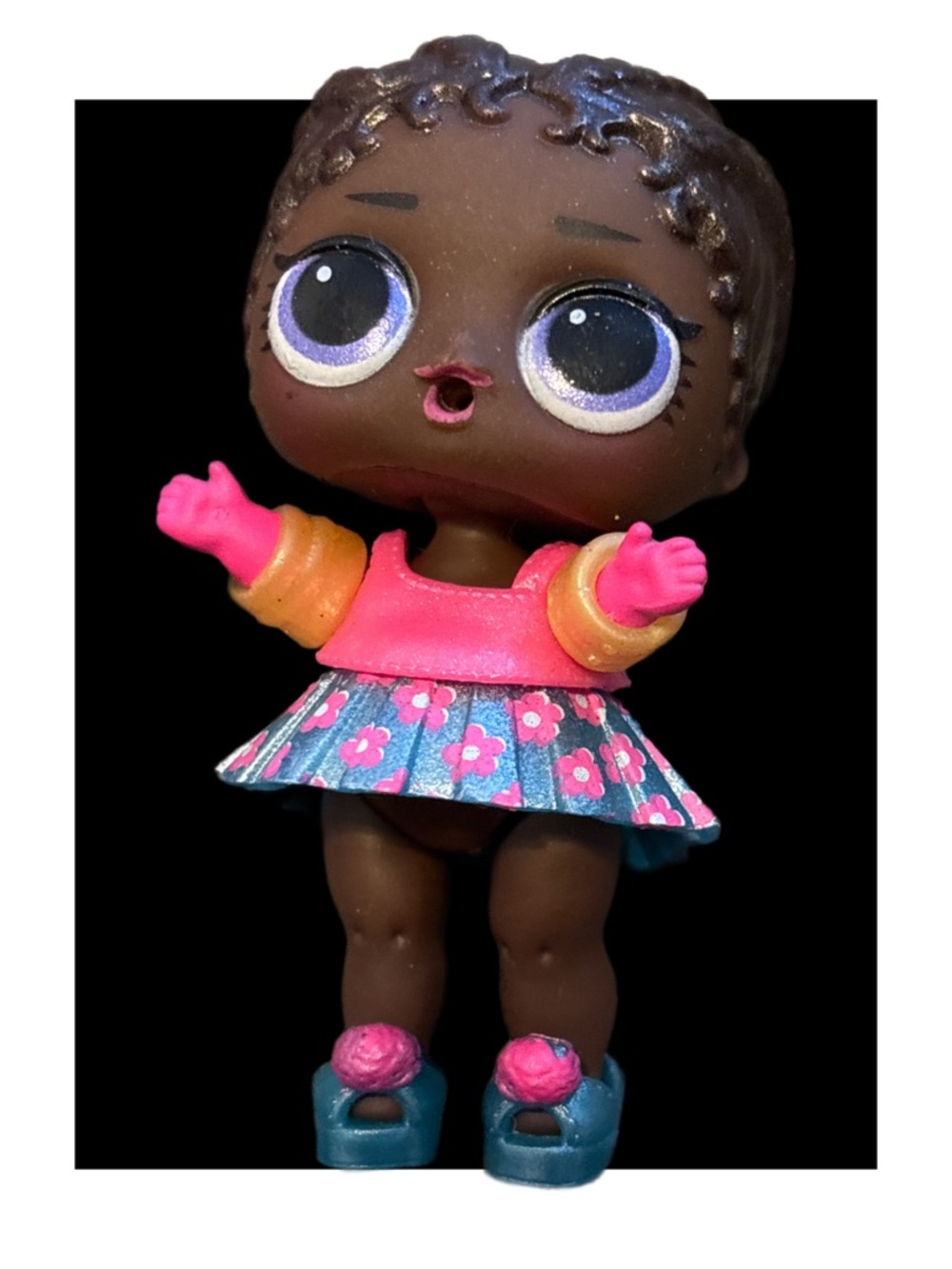 L.O.L. Surprise! Doll in Hot Pink Top & Teal Floral Skirt